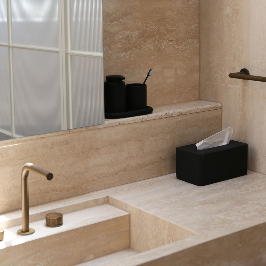 DESIGNSTUFF ARC Tumbler/Toothbrush Holder, Black