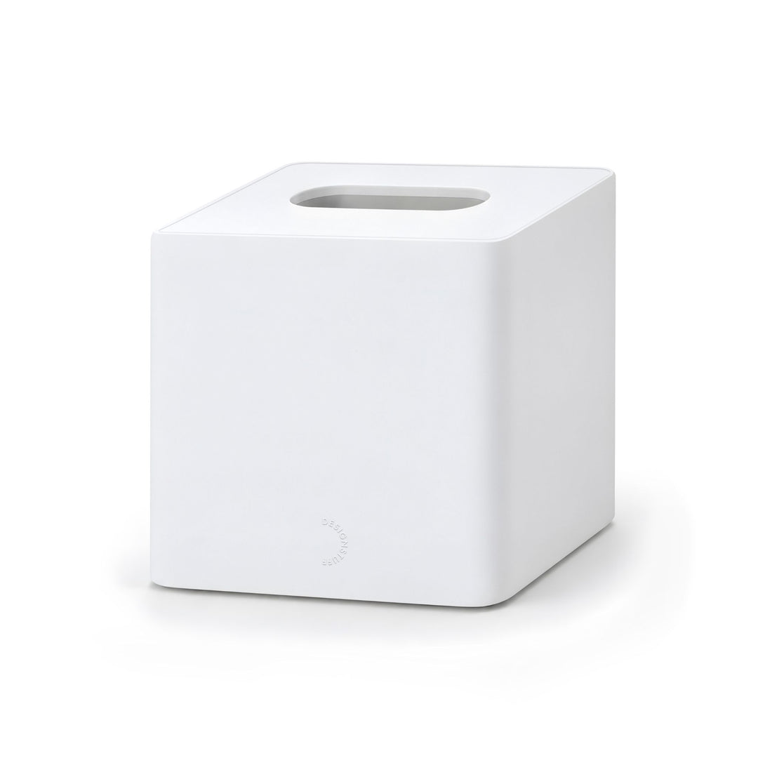 DESIGNSTUFF ARC Square Tissue Box, White
