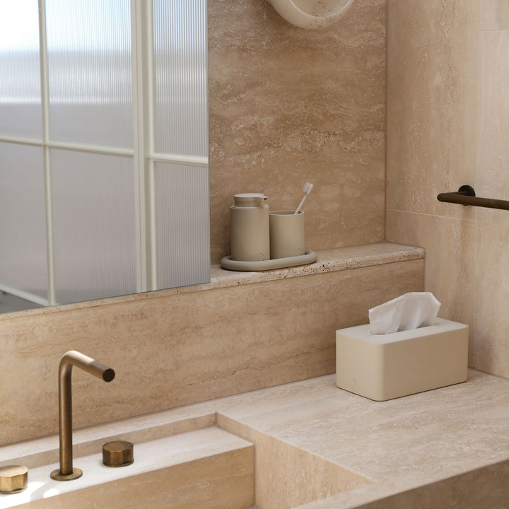 DESIGNSTUFF ARC Tumbler/Toothbrush Holder, Sand