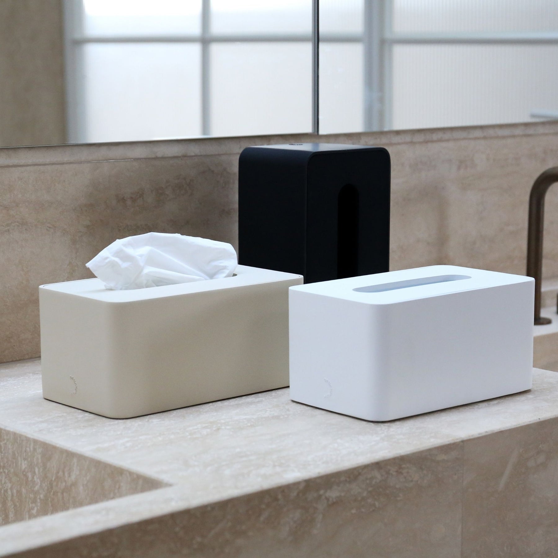 ARC Rectangle Tissue Box, Sand | DESIGNSTUFF
