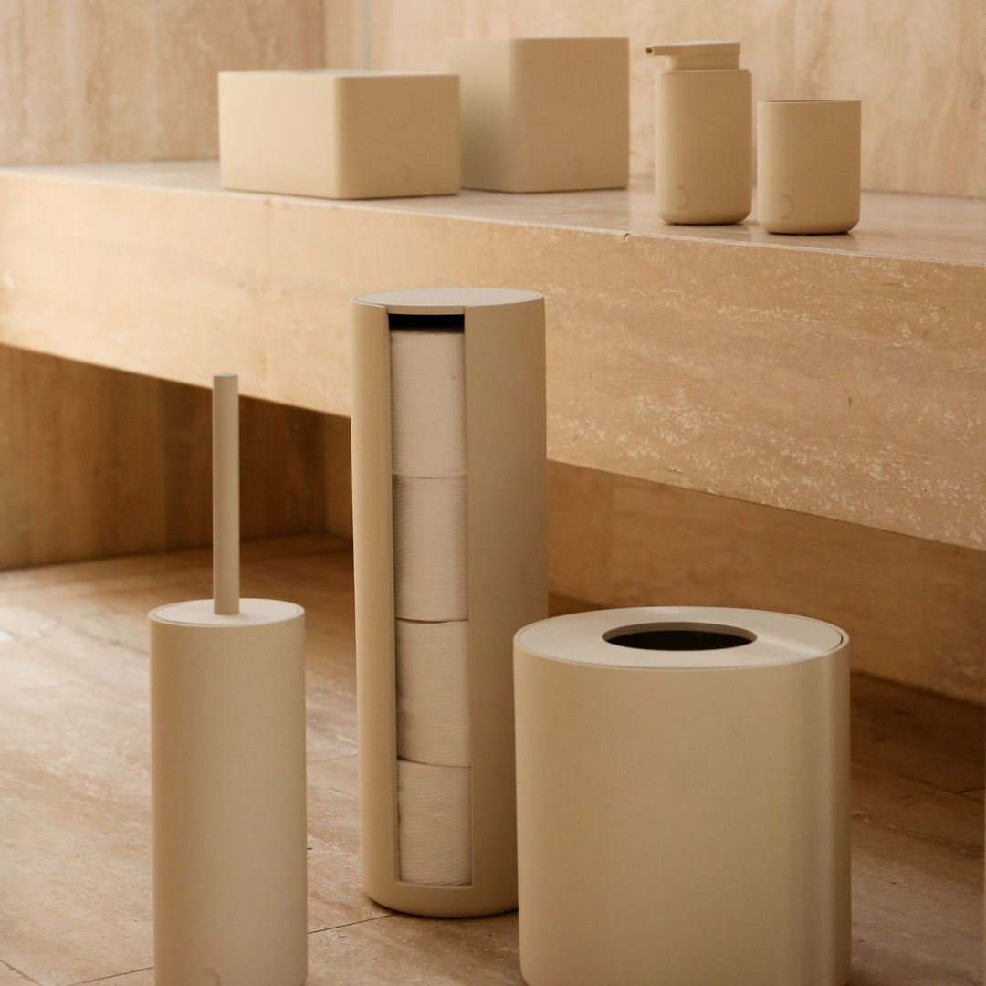 DESIGNSTUFF ARC Toilet Paper Storage Holder, Sand