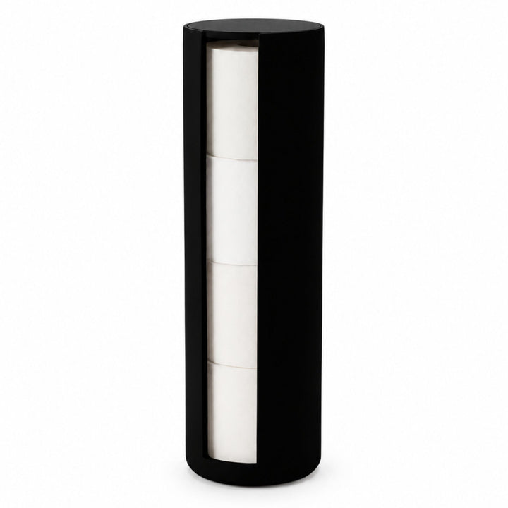 DESIGNSTUFF ARC Toilet Paper Storage Holder, Black