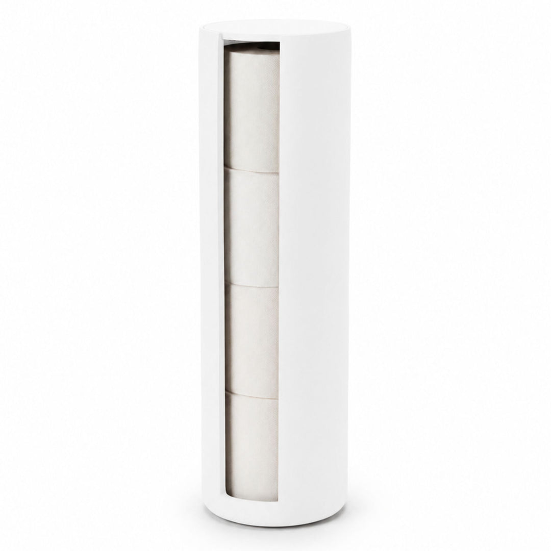 DESIGNSTUFF ARC Toilet Paper Storage Holder, White