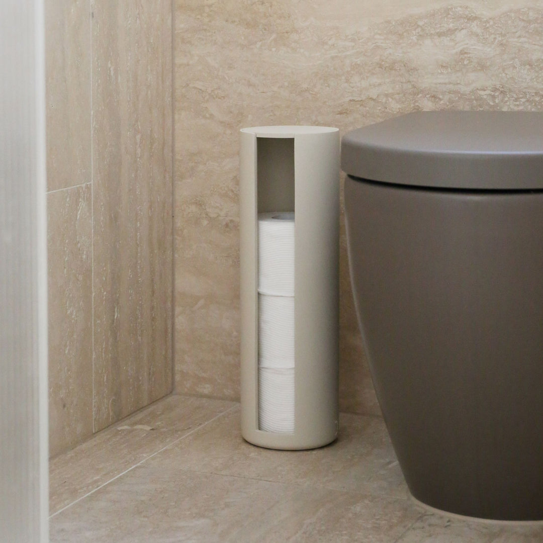 DESIGNSTUFF ARC Toilet Paper Storage Holder, Sand