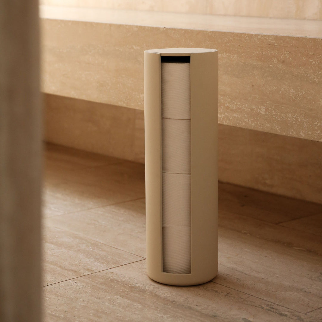 DESIGNSTUFF ARC Toilet Paper Storage Holder, Sand