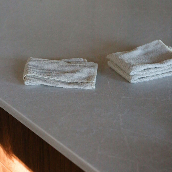 ENKEL STUDIO Microfibre Cloths, Cream/Taupe (Set of 8)