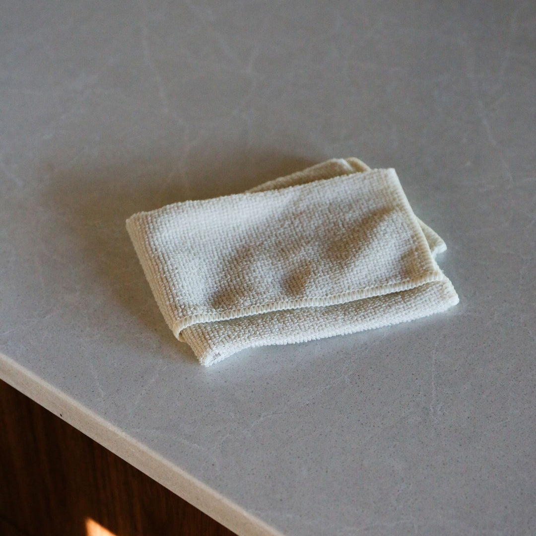 ENKEL STUDIO Microfibre Cloths, Cream/Taupe (Set of 8)