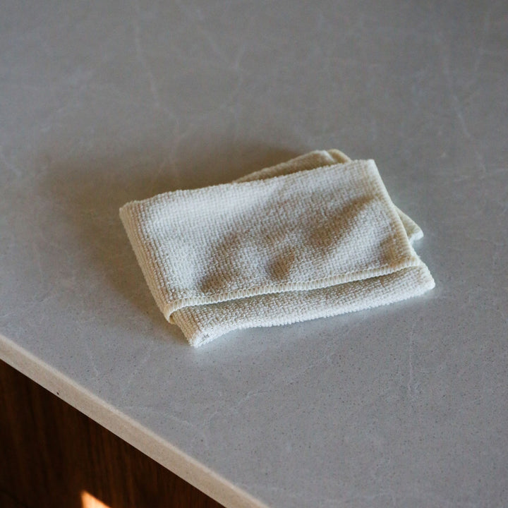 ENKEL STUDIO Microfibre Cloths, Cream/Taupe (Set of 8)
