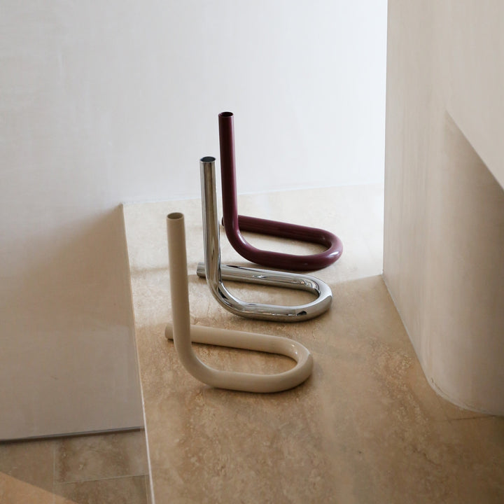 DESIGNSTUFF VIAH Candle Holder, Burgundy