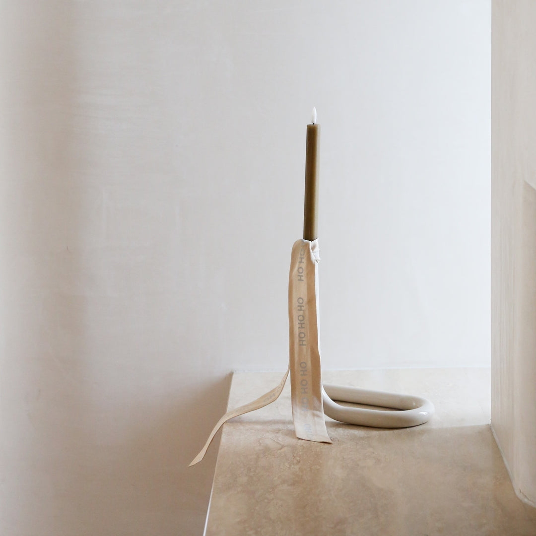 DESIGNSTUFF VIAH Candle Holder, Sand