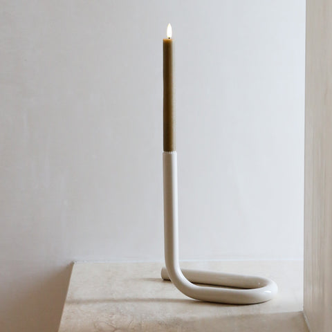 DESIGNSTUFF VIAH Candle Holder, Sand