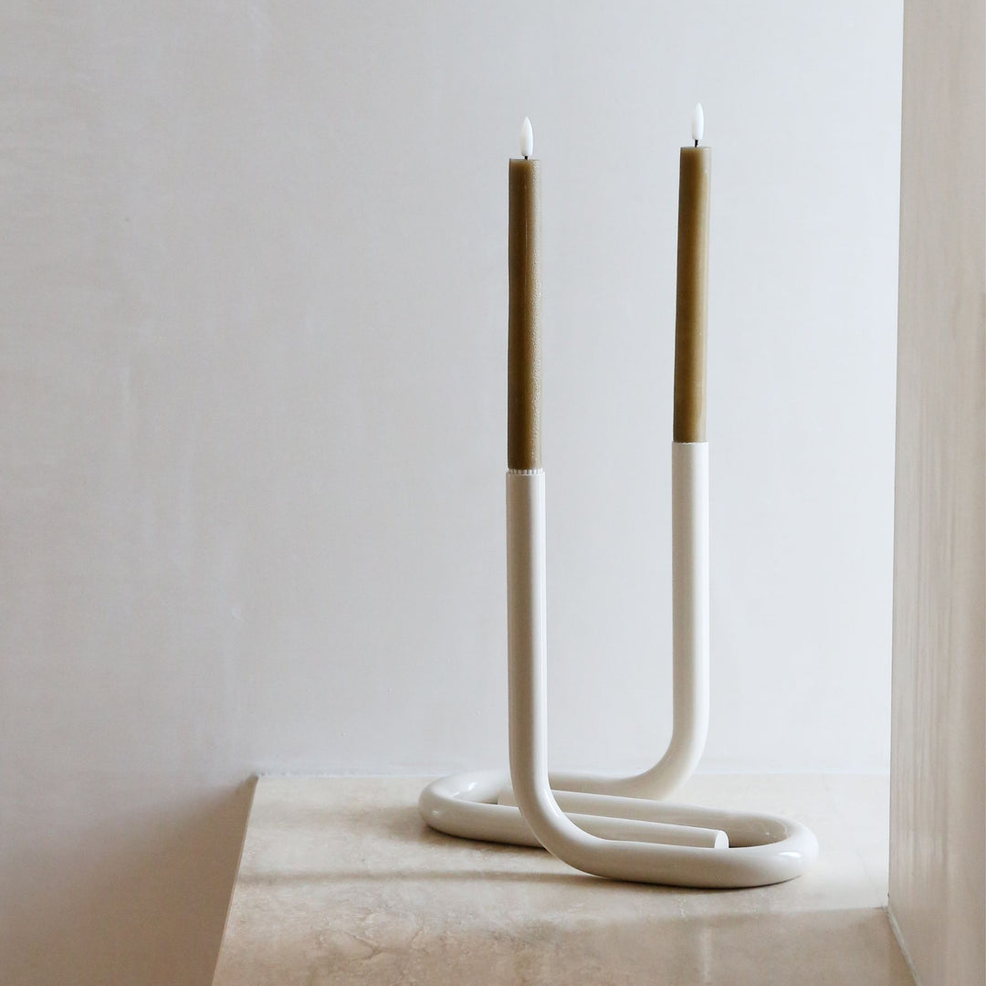 DESIGNSTUFF VIAH Candle Holder, Sand