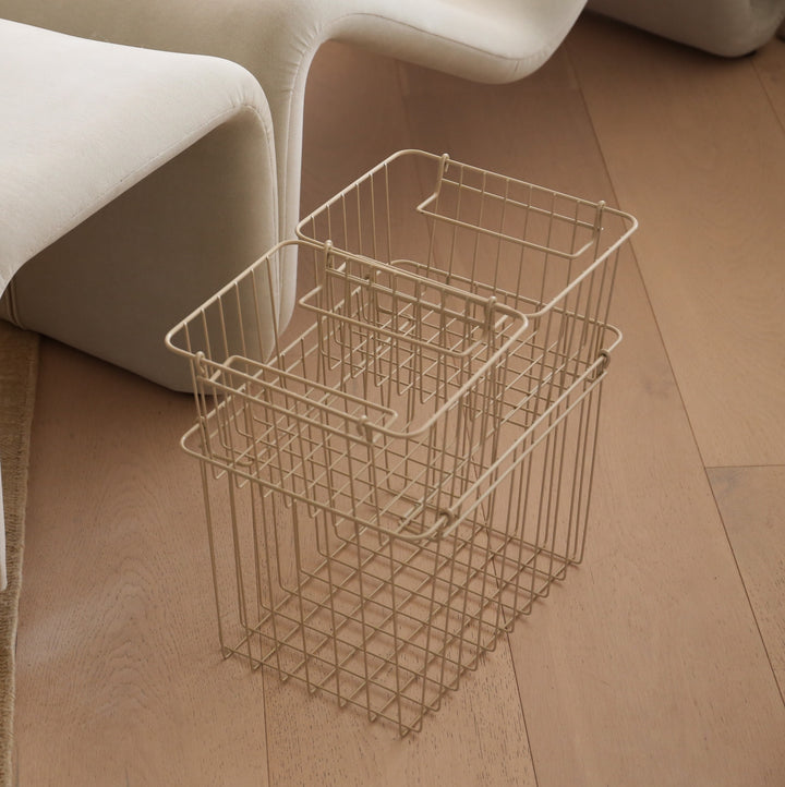 DESIGNSTUFF FORMA Metal Basket, L, Sand