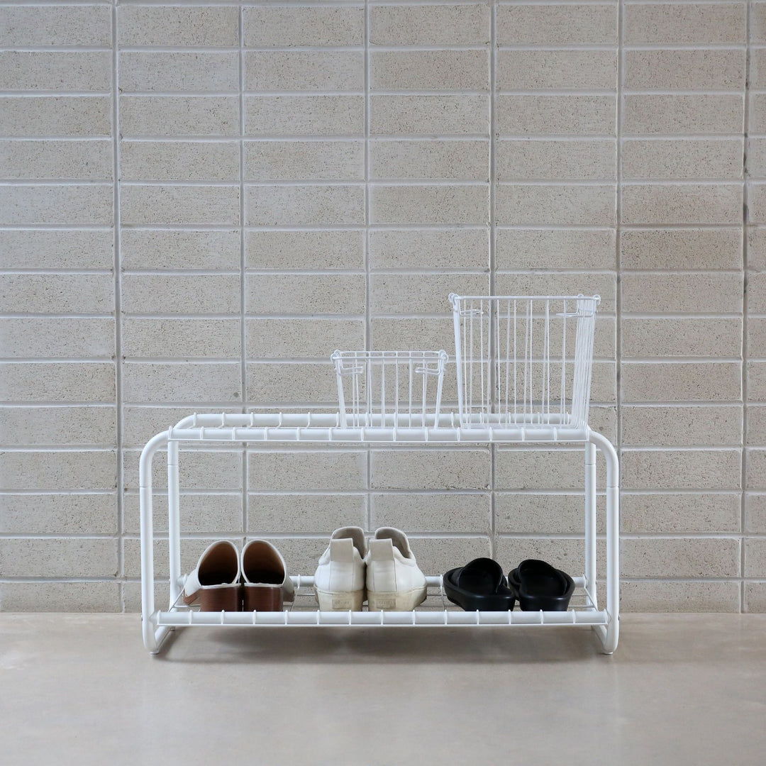 DESIGNSTUFF FORMA Metal Basket, L, White