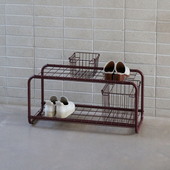 DESIGNSTUFF FORMA Metal Basket S, Burgundy