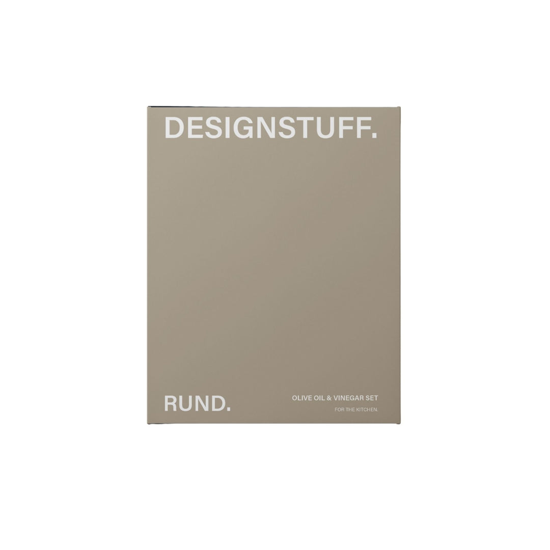 DESIGNSTUFF RUND Oil & Vinegar Bottle Gift Set, 700 ml, Fern