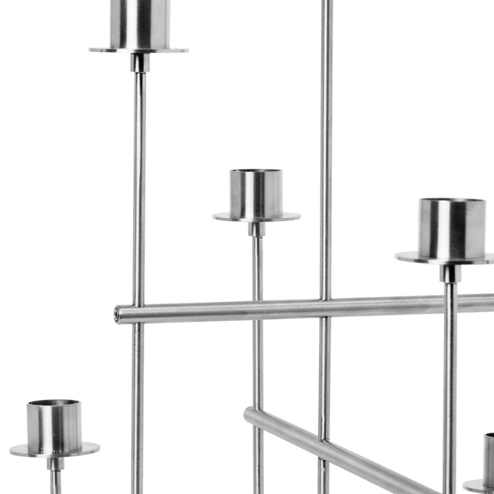FERM LIVING Elysia Candelabra, Brushed Stainless Steel