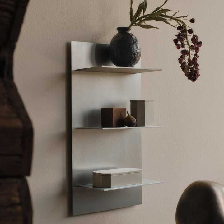 FERM LIVING Lager Wall Shelf, Triple Small, Aluminium