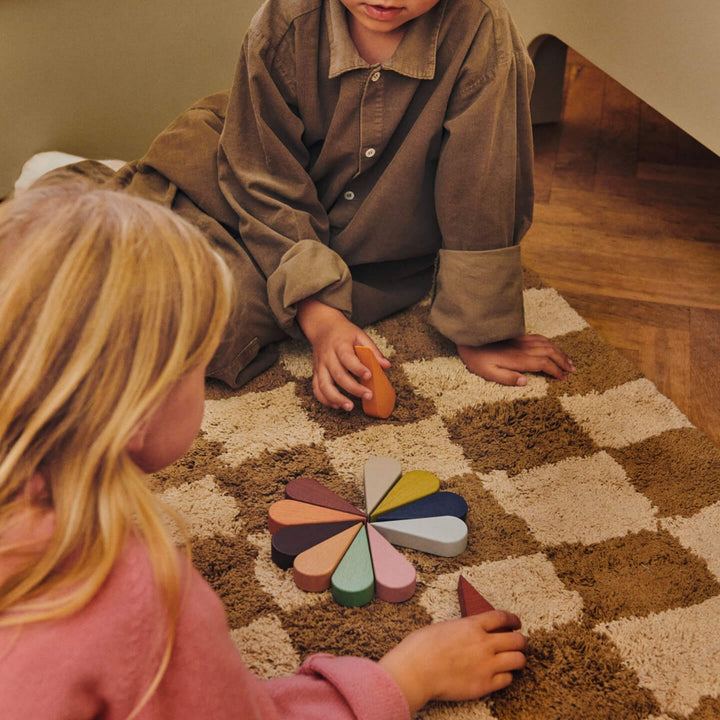 FERM LIVING Mara Washable Rug, Tan/Warm Sand