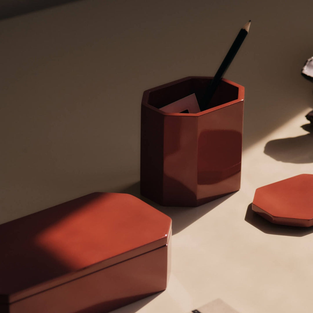 FERM LIVING Nova Storage Box, 10x7.5cm, Picante Red