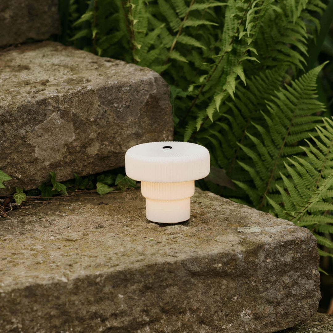 FERM LIVING Ripple Portable Lamp, H10cm, White