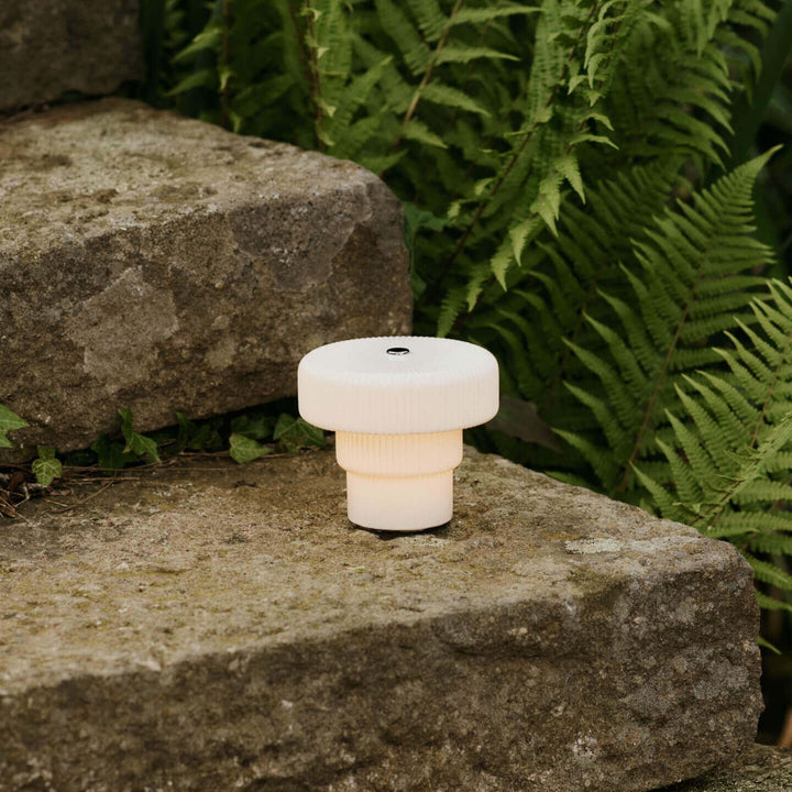 FERM LIVING Ripple Portable Lamp, H10cm, White