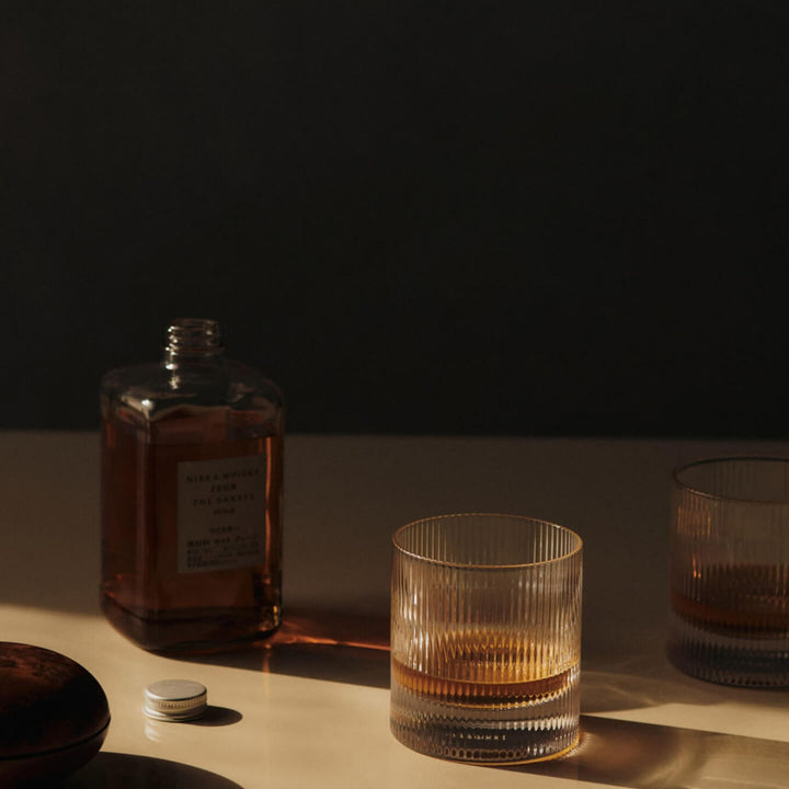 FERM LIVING Ripple Tumbler Glasses, Clear (Set of 2)