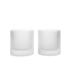FERM LIVING Ripple Tumbler Glasses, Frosted (Set of 2)