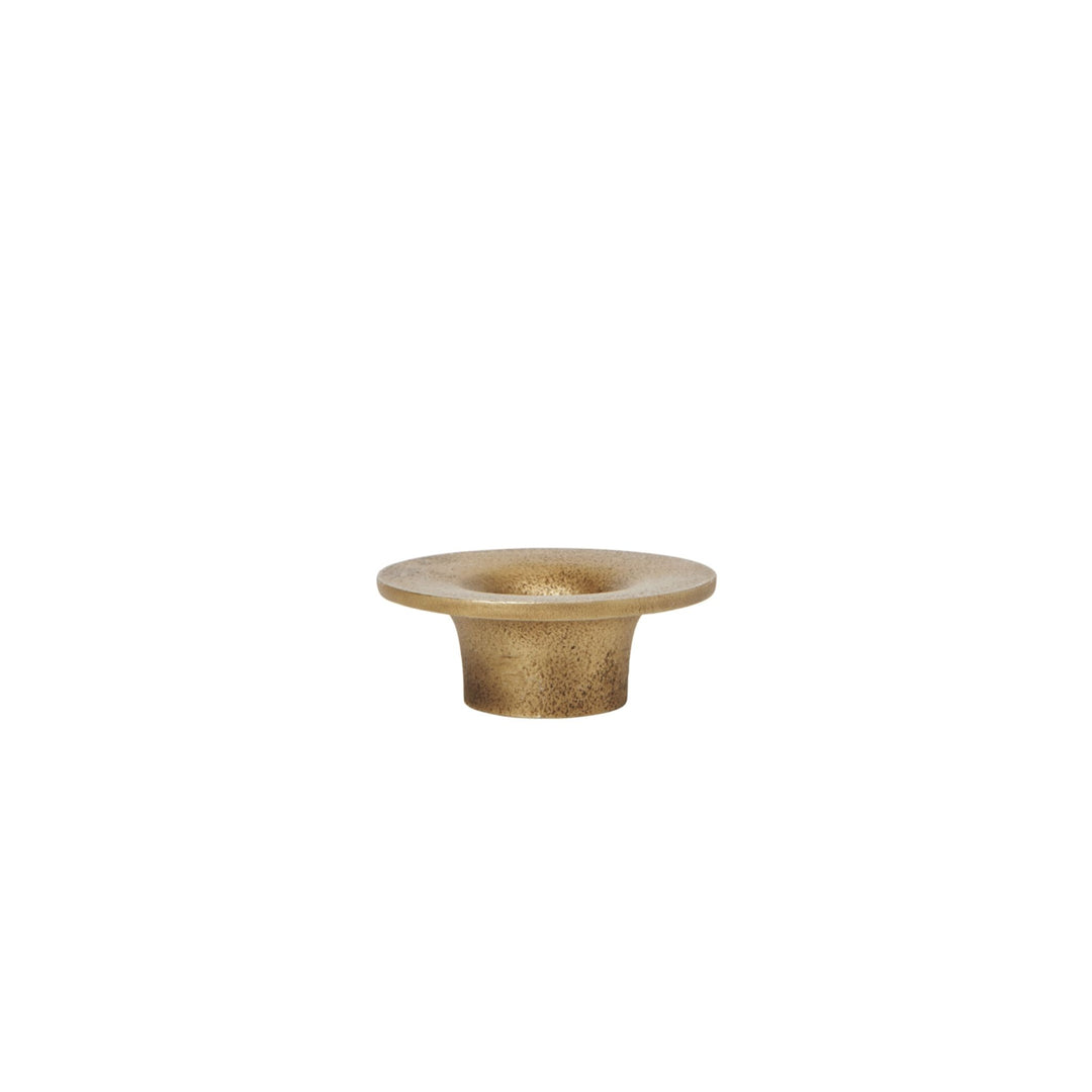 FERM LIVING Soothe Candle Holder, Brass Finish