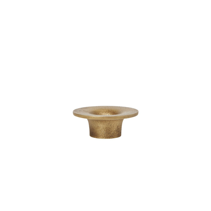 FERM LIVING Soothe Candle Holder, Brass Finish