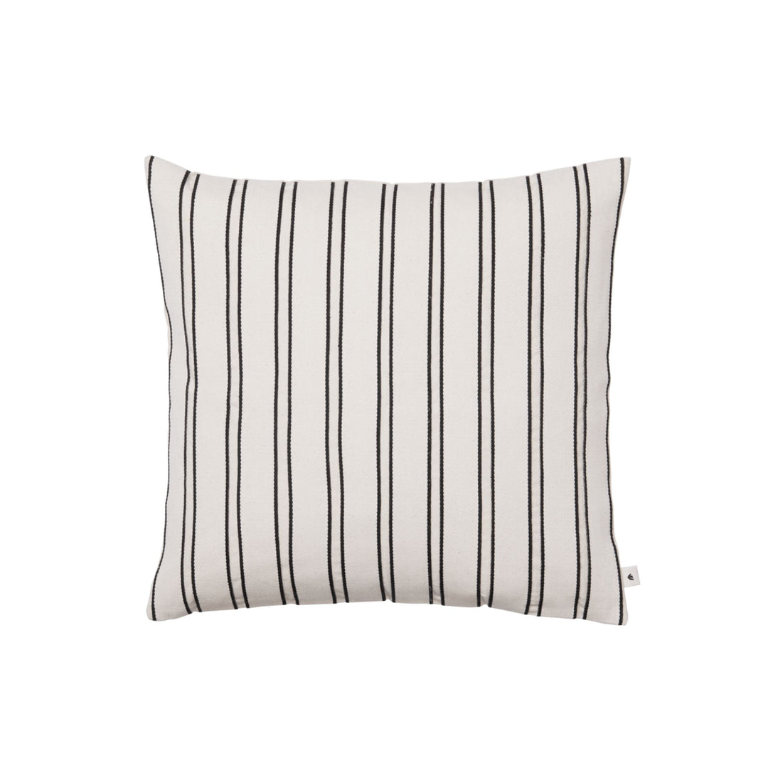 FERM LIVING Twill Cushion, Off-White/Black