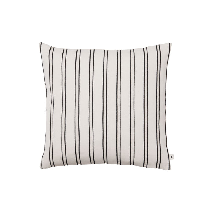 FERM LIVING Twill Cushion, Off-White/Black