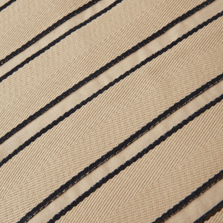 FERM LIVING Twill Cushion, Rectangular, Cashmere/Black