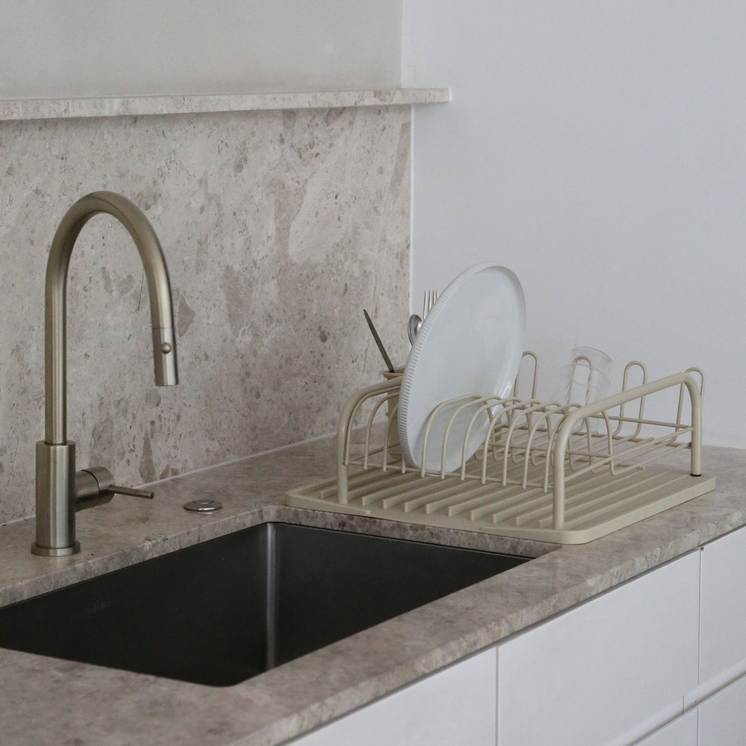 PRE-ORDER │ DESIGNSTUFF DRIP Curve Dish Rack, Sand