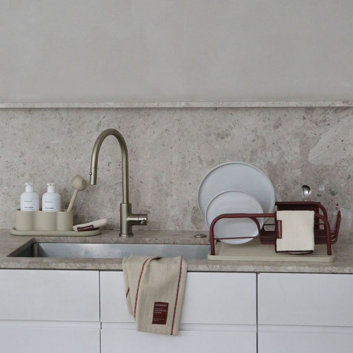 PRE-ORDER │ DESIGNSTUFF DRIP Curve Dish Rack, Brick