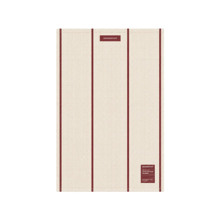 PRE-ORDER │ DESIGNSTUFF ETTA Muslin Tea Towel Line, Brick/Sand