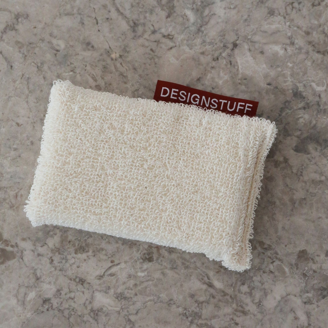DESIGNSTUFF ETTA Hemp Marle Sponge, Cream/Brick (Set of 2)