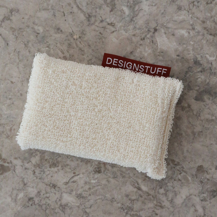 DESIGNSTUFF ETTA Hemp Marle Sponge, Cream/Brick (Set of 2)