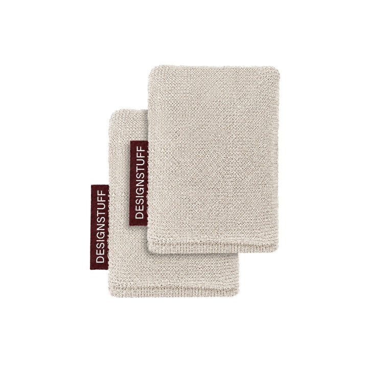 DESIGNSTUFF ETTA Hemp Marle Sponge, Cream/Brick (Set of 2)