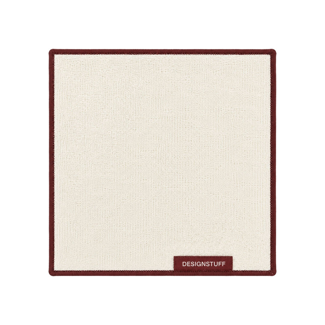 DESIGNSTUFF ETTA Hemp Marle Scourer & Bamboo Dishcloth, Cream/Brick (Set of 2)