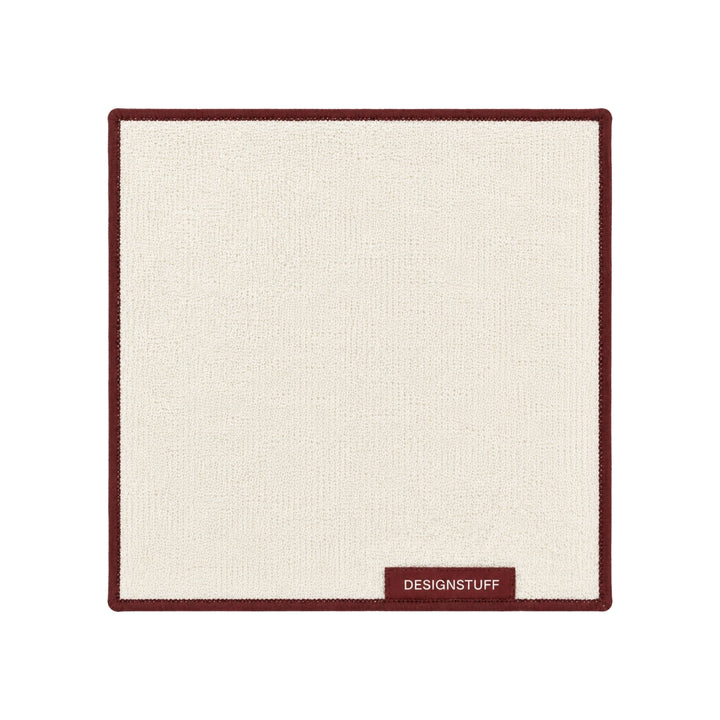 DESIGNSTUFF ETTA Hemp Marle Scourer & Bamboo Dishcloth, Cream/Brick (Set of 2)