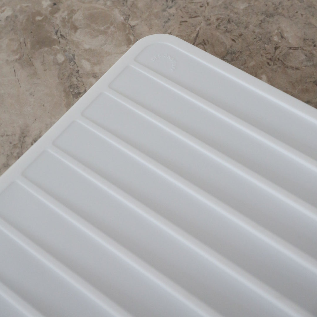 DESIGNSTUFF DRIP Sink Mat, White