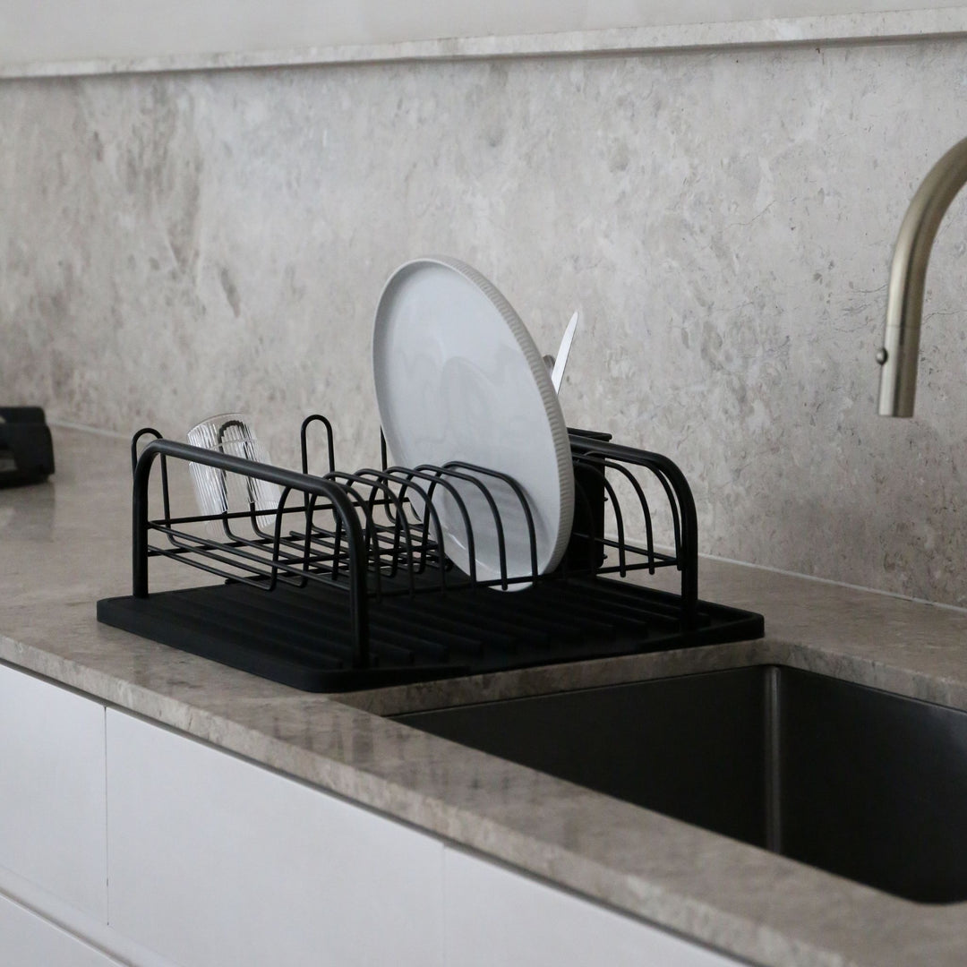 DESIGNSTUFF DRIP Sink Mat, Black