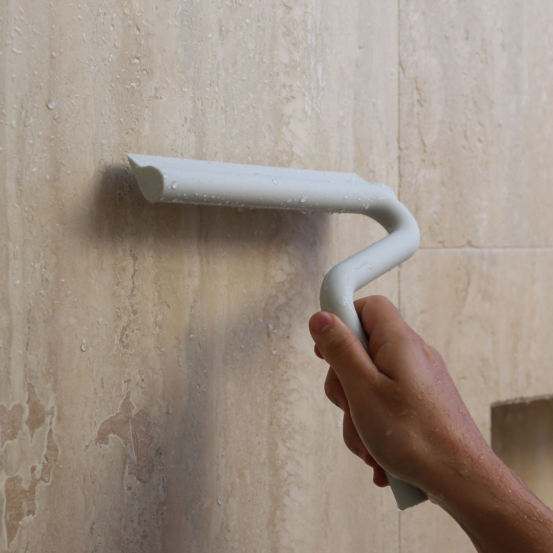 DESIGNSTUFF CURV Shower Wiper, Light Grey