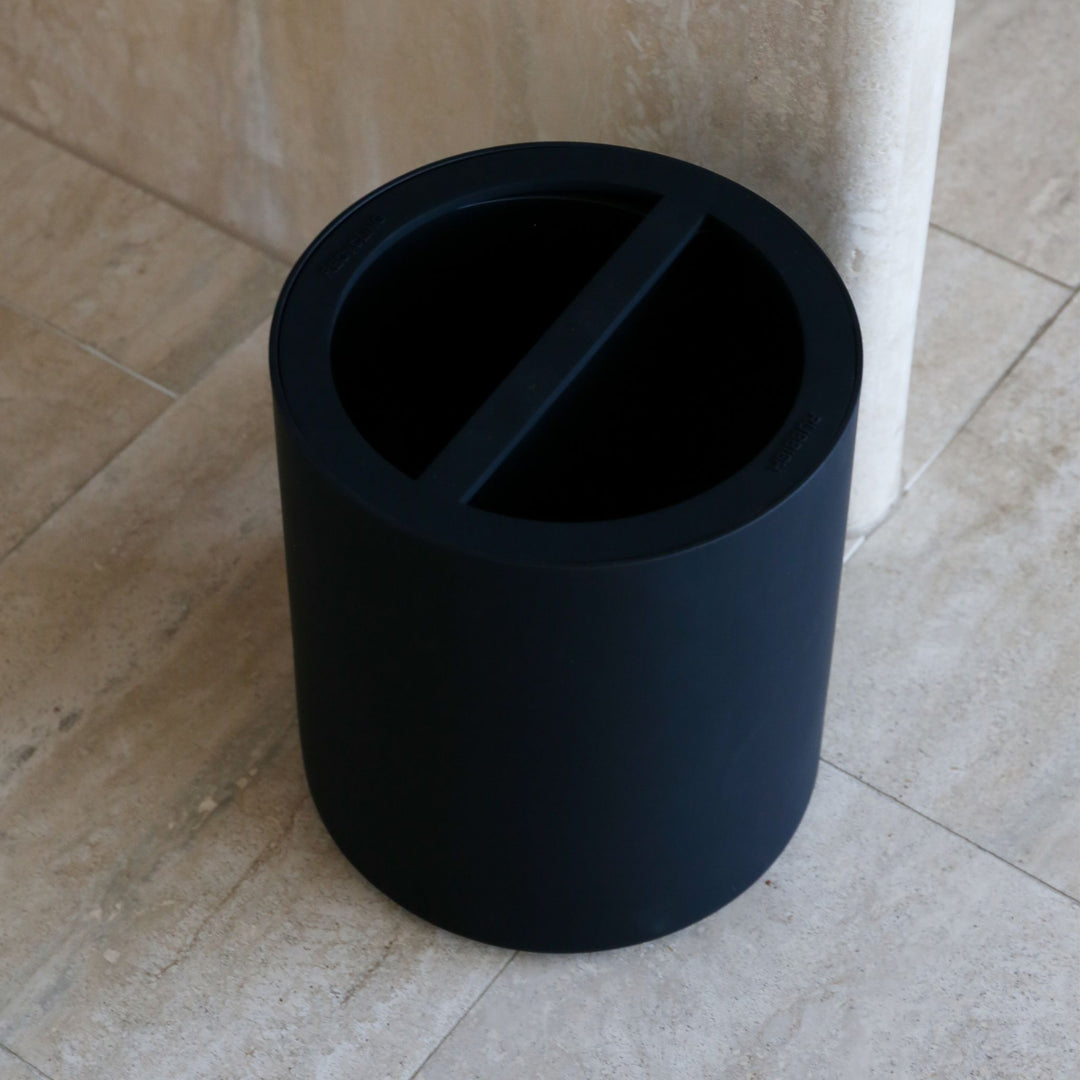 DESIGNSTUFF ARC Dual Bin, Recycle/Rubbish, Black