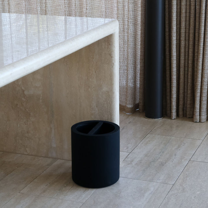 DESIGNSTUFF ARC Dual Bin, Recycle/Rubbish, Black