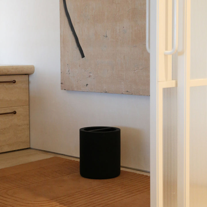 DESIGNSTUFF ARC Dual Bin, Recycle/Rubbish, Black