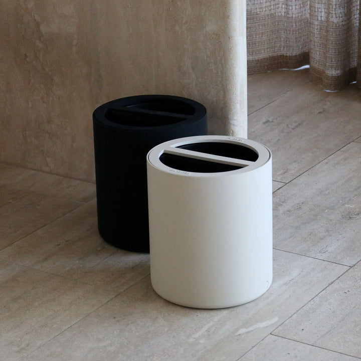 DESIGNSTUFF ARC Dual Bin, Recycle/Rubbish, Black