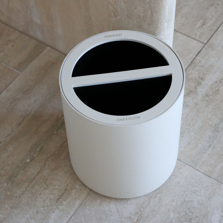 DESIGNSTUFF ARC Dual Bin, Recycle/Rubbish, Sand