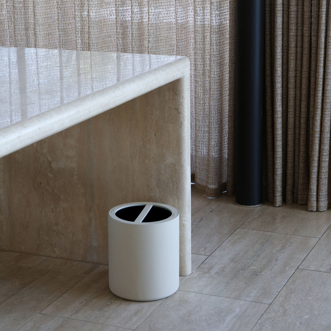 DESIGNSTUFF ARC Dual Bin, Recycle/Rubbish, Sand